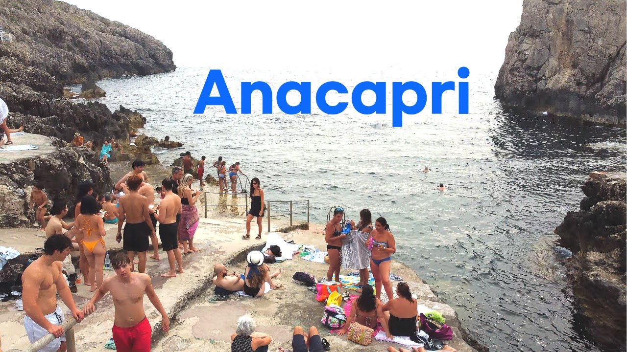 [4K]🇮🇹Italy Summer Walk: Stunning view of Monte Solaro 🌄 Lido del Faro🩴👙Night Walk in Anacapri 🌛🌃