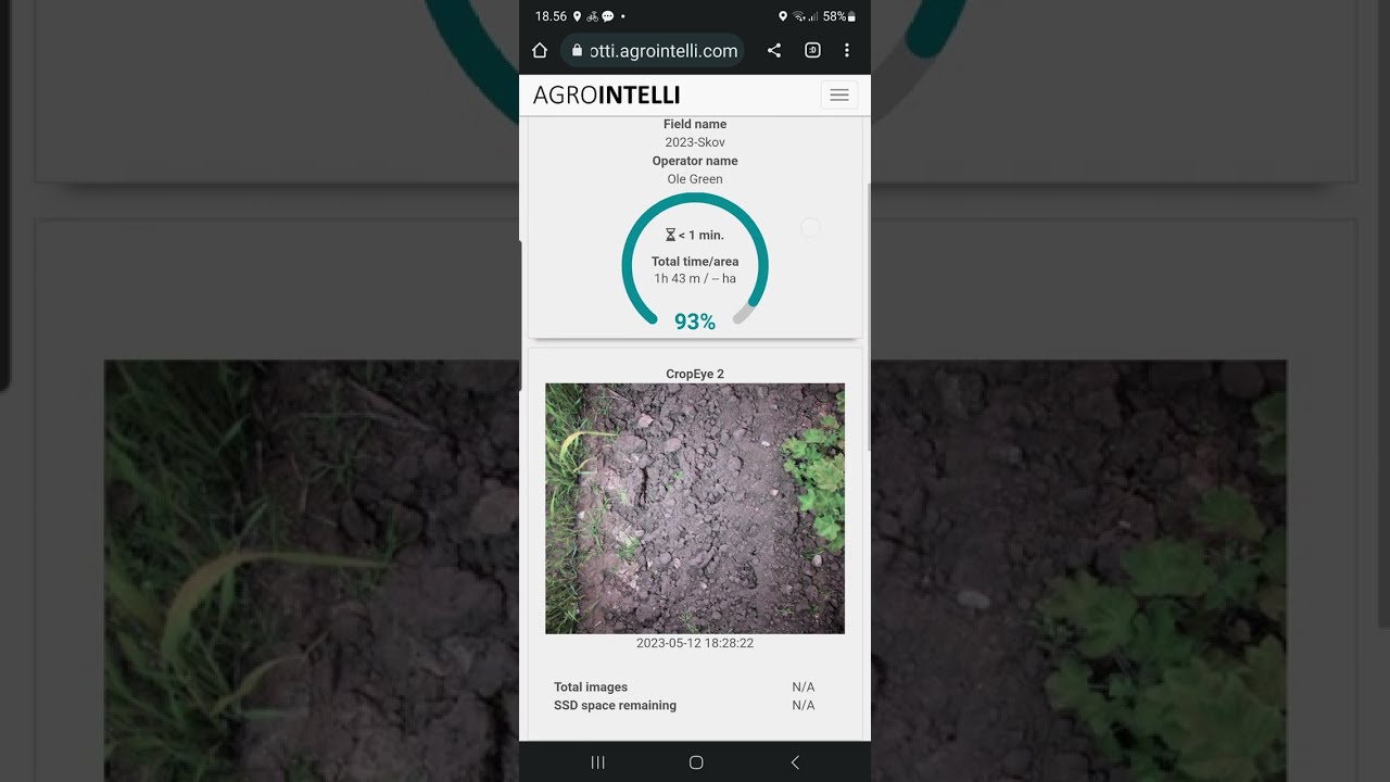 Agrointelli Educational - Doing Virtual Field Walk via Mobile Phone while Robotti nurse berry bushes