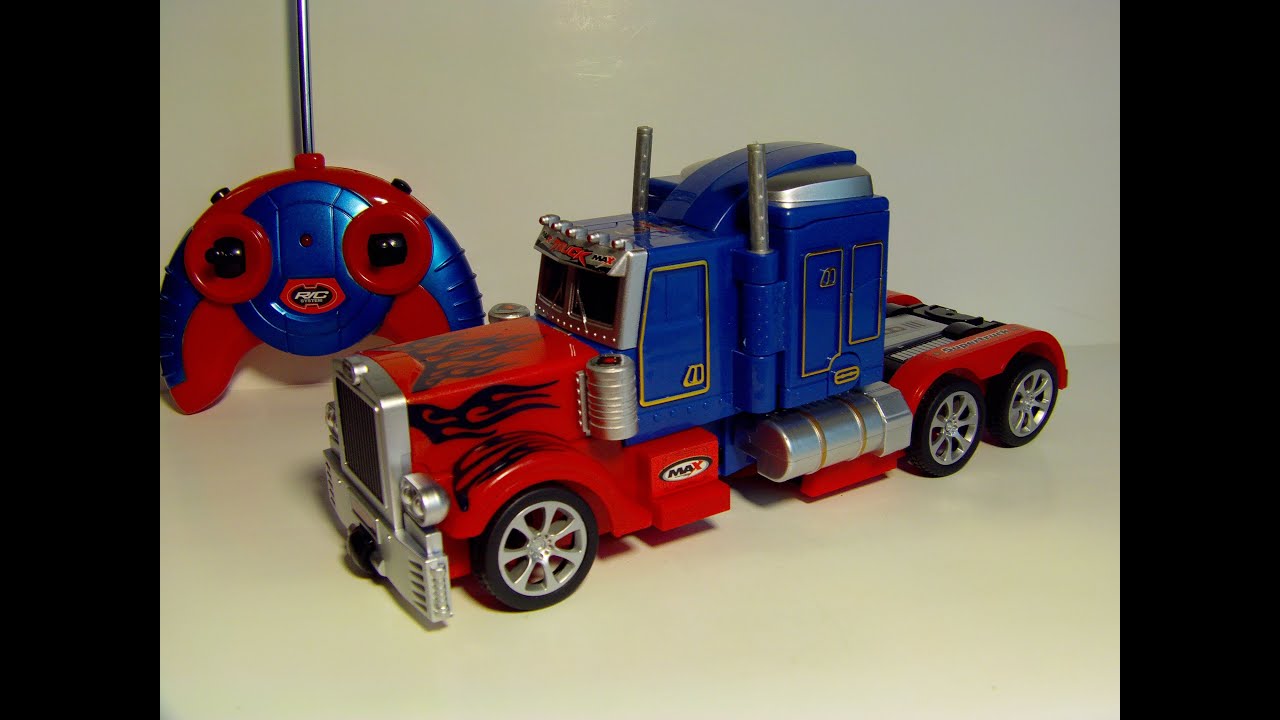 TRANSFORMING RC OPTIMUS PRIME REMOTE CONTROL ELECTRONIC ROBOT TRUCK VIDEO REVIEW