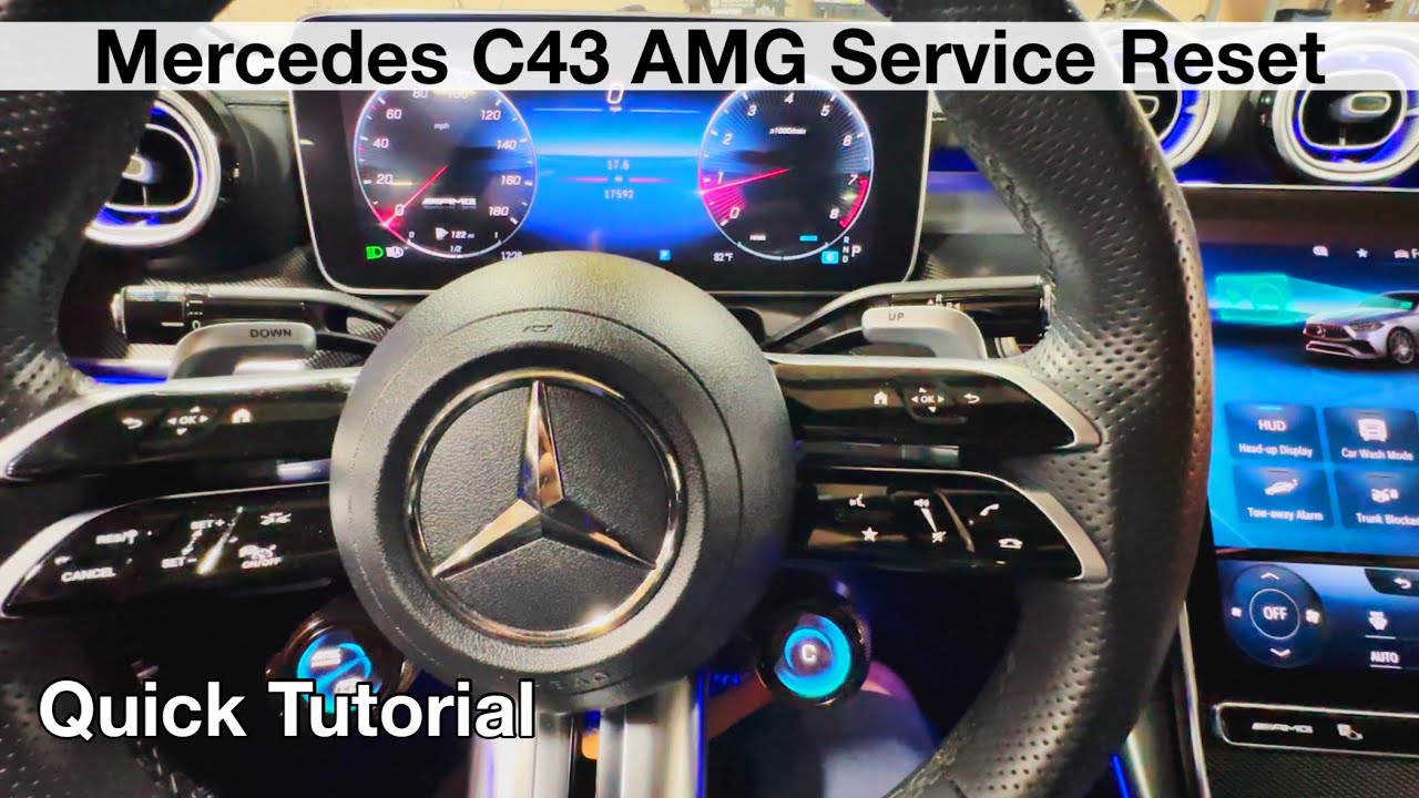 Mercedes C43 AMG 2023 How to reset Service Reminder / Oil Maintenance