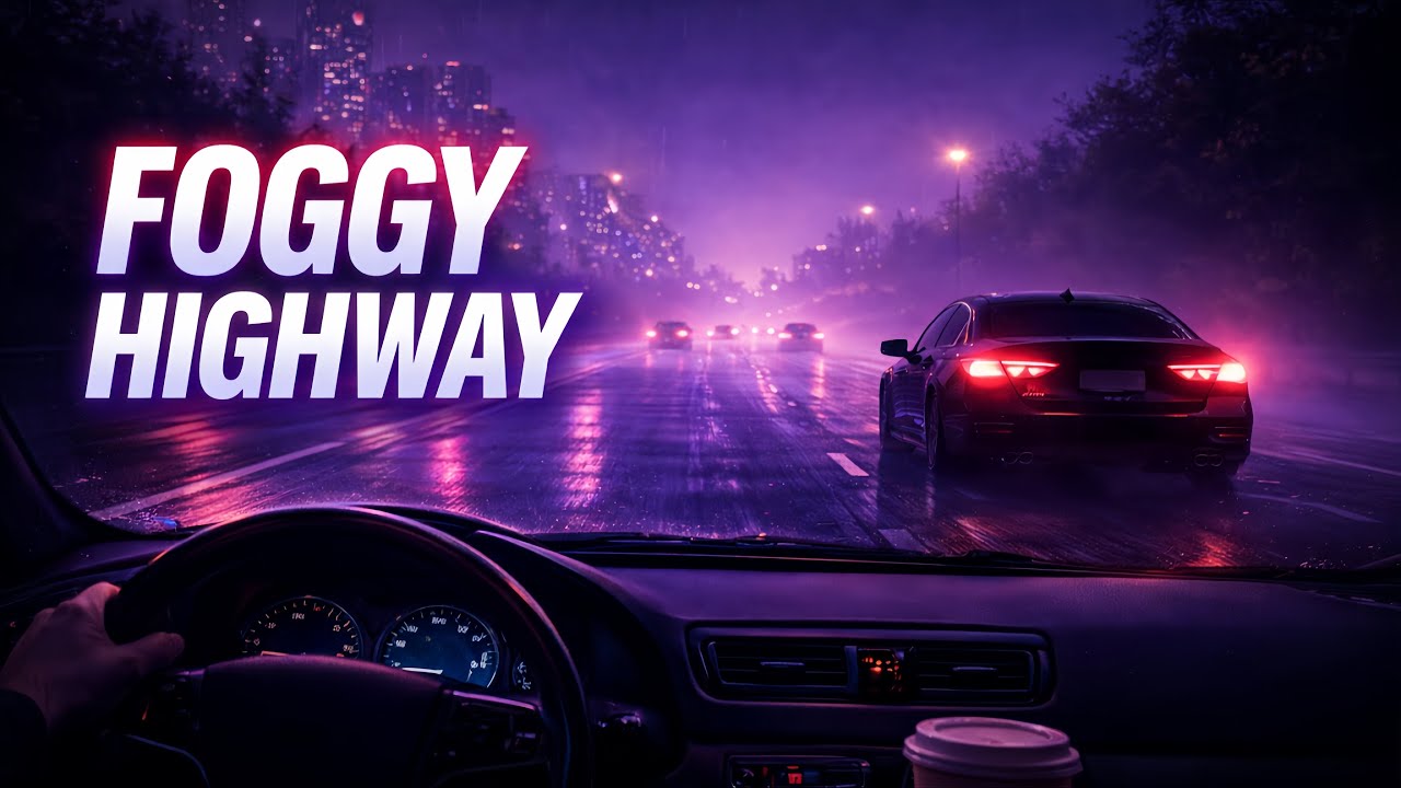 Foggy Highway 🌫️ | Late Night Drive Music | Neon Midnight Vibes