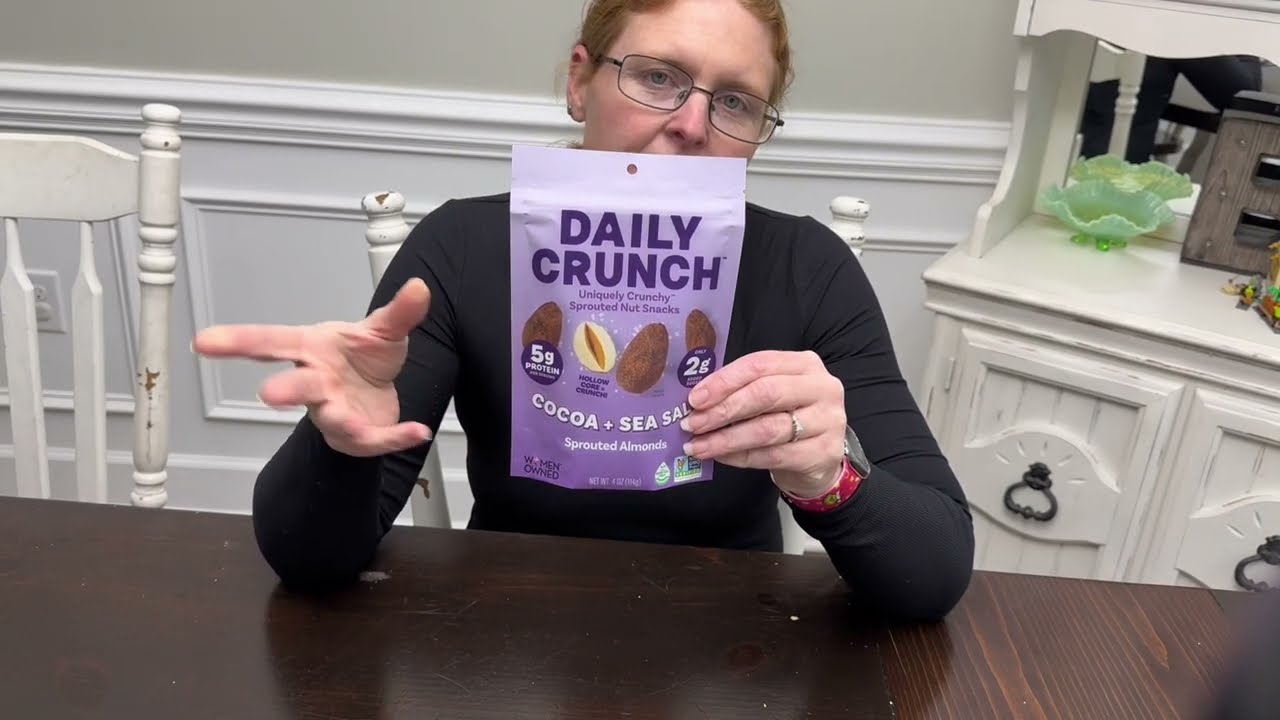 Daily Crunch Sprouted Almonds Review | Healthy Plant-Based Snack (Cocoa & Sea Salt)