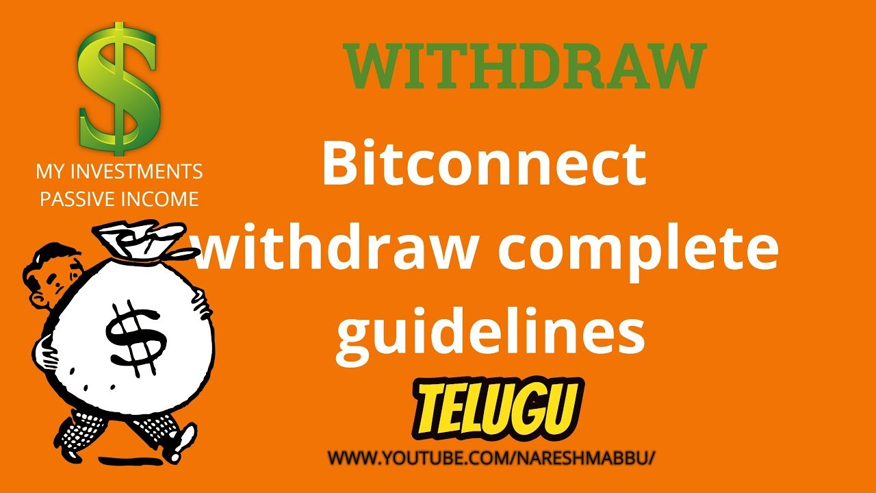 Bitconnect Withdraw II Telugu II