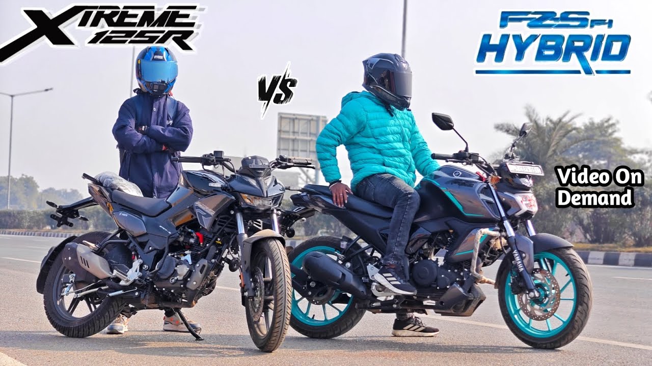 Hero Xtreme 125R Vs Yamaha FZS V4 Hybrid | Drag Race | Who Will Win ?