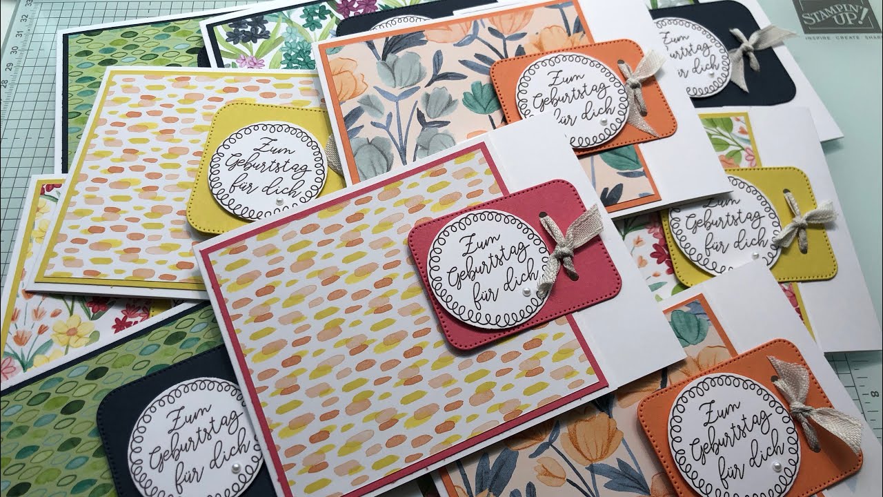 Geburtstagskarten mit einem etwas anderem Verschluss, und natürlich @stampinup Produkten