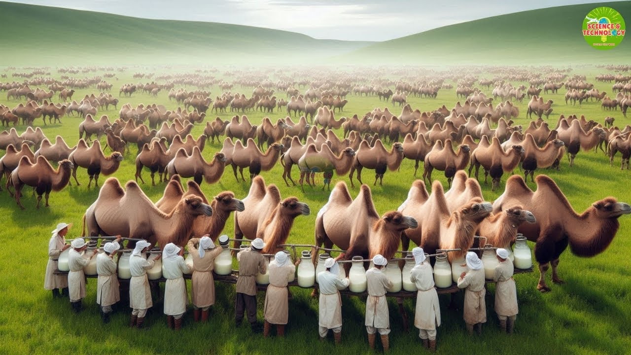 Large-Scale Bactrian Camel Farming in China 🐪 | Chinese camel industry | Camel Milk Production