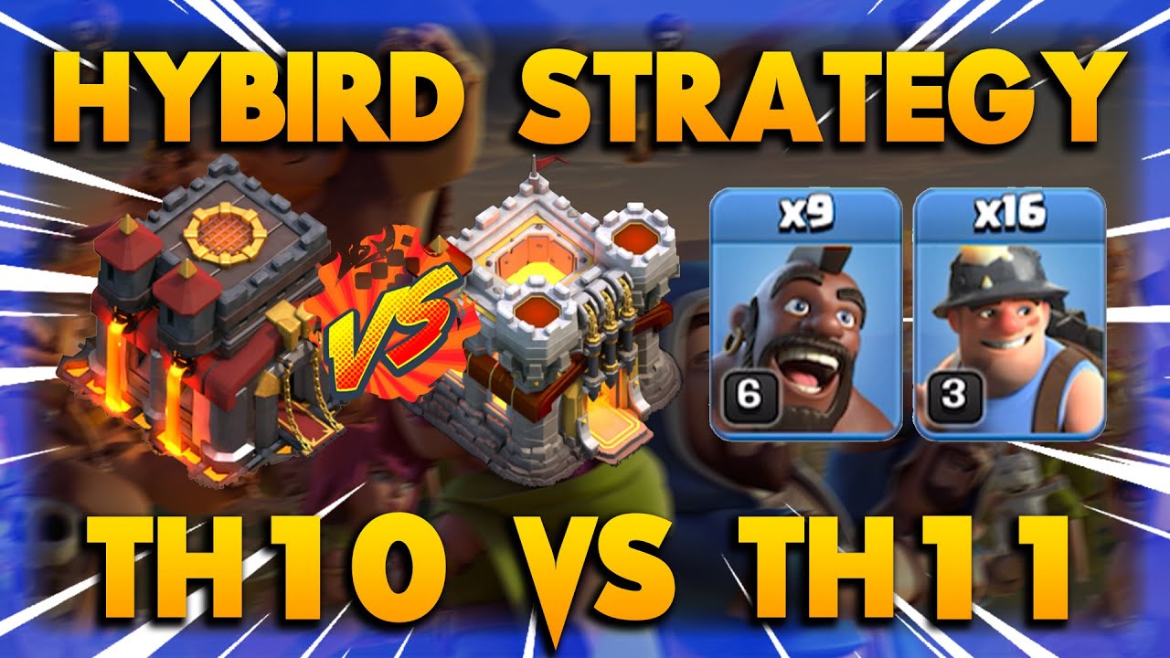 Insane Attack With Hybird Strategy !! TH10 VS TH11 Attack 2022 | Clash Of Clans