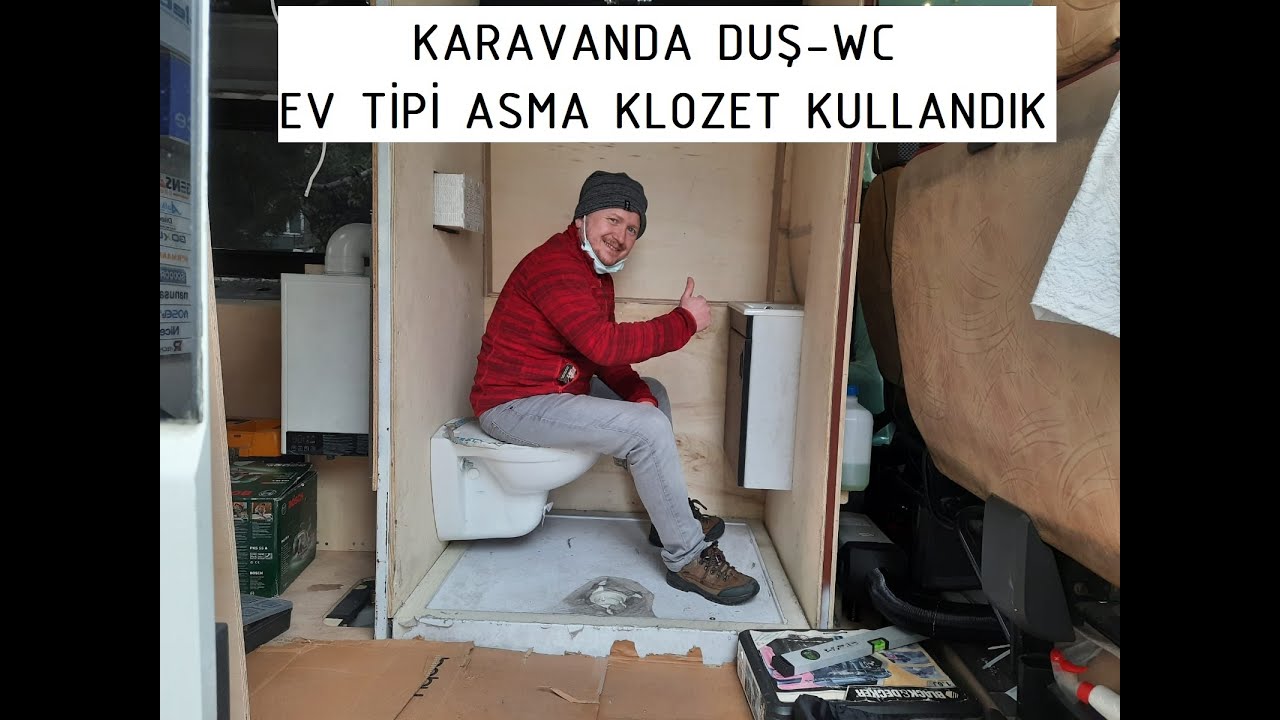 KARAVAN YAPIMI #09 KARAVAN TUVALET BAYNO VE ŞOFBEN #karavantuvaleti​​​ #karavanduş​​​
