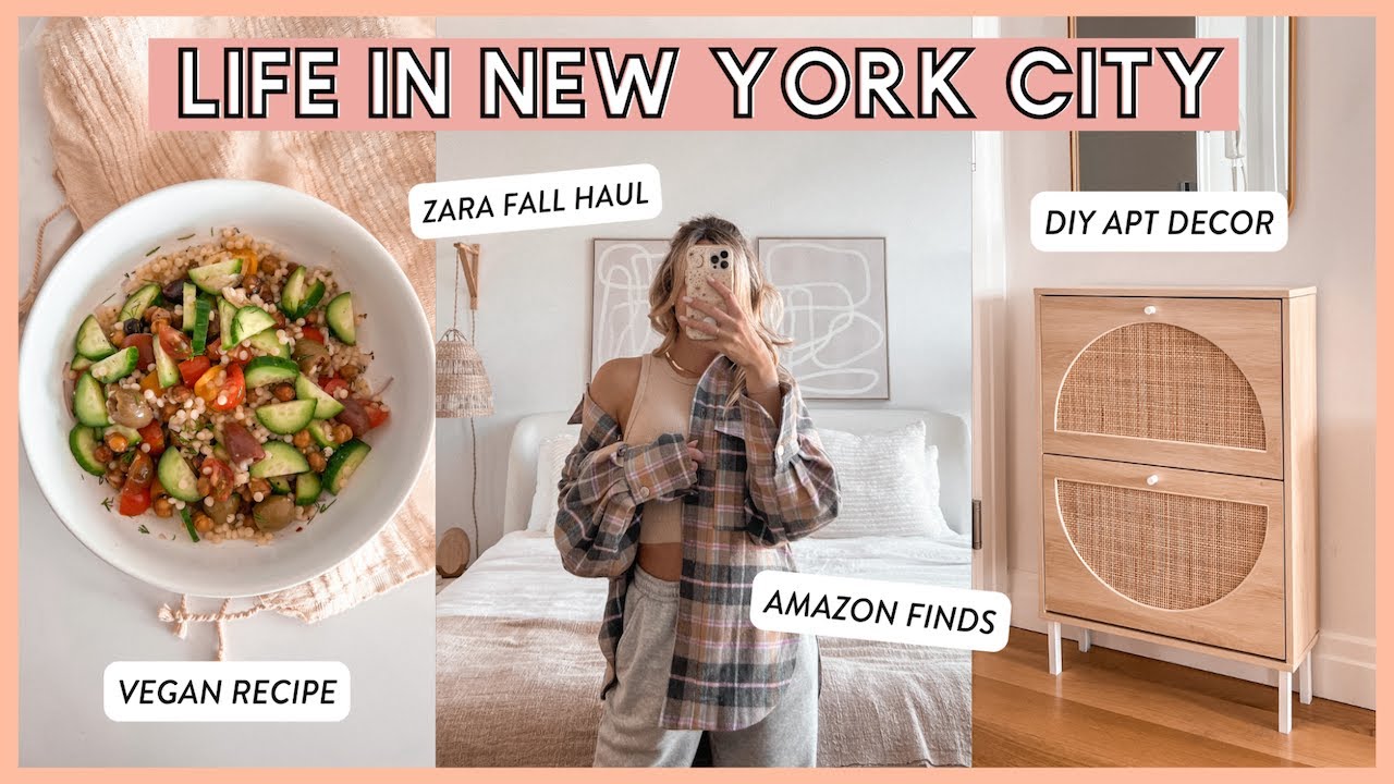 [VLOG] Life in NYC: DIY apartment decor, Zara haul, Amazon favs, books & a healthy lunch recipe!