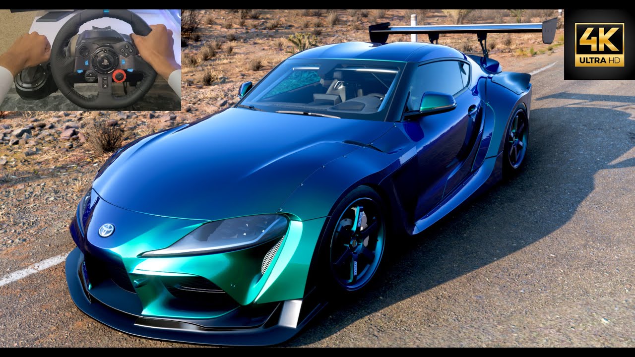 Toyota Supra MK5 Turbo Charged || Forza Horizon 5 || 4K Game Play With Steering Wheel + Gear Shifter