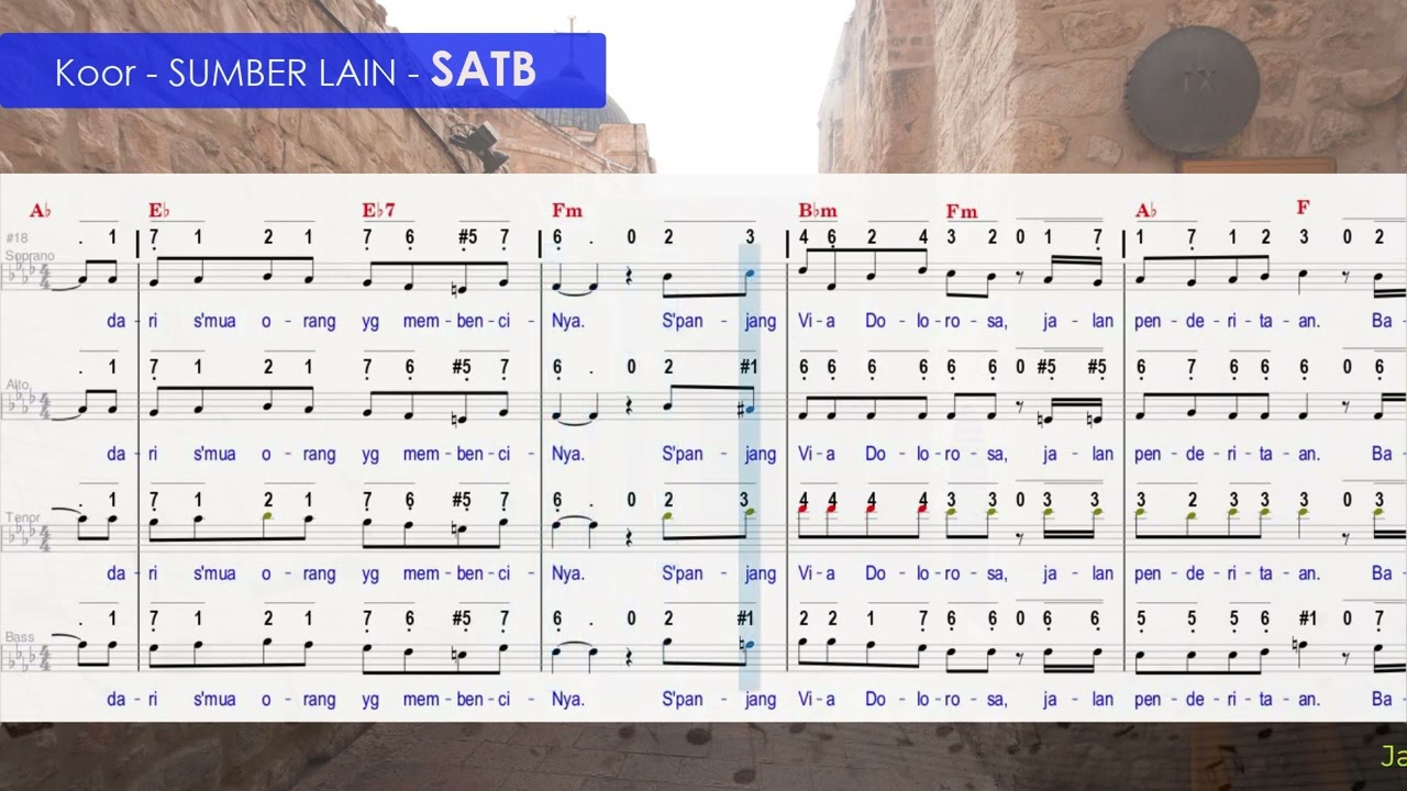 S'PANJANG VIA DOLOROSA - SATB, Koor Sumber Lain, do = As, Bes