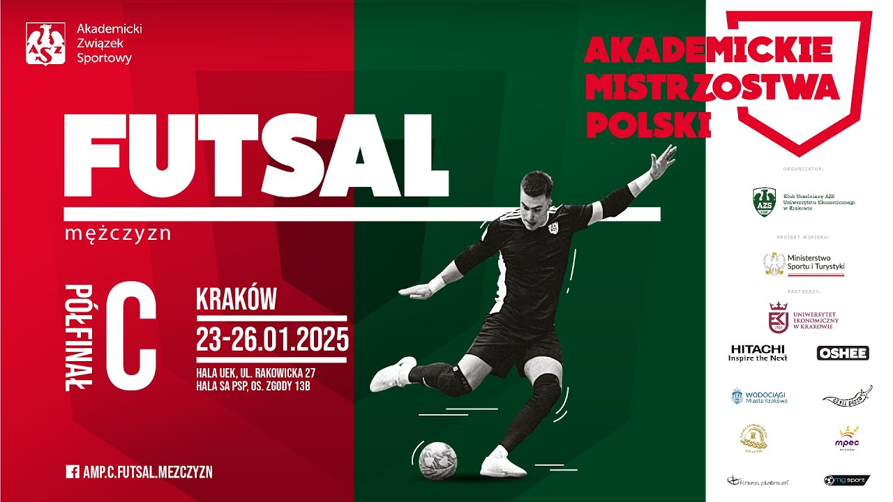 AMP w futsalu mężczyzn półfinał C 2025 mecz o 3 miejsce UJK Kielce - URZ Rzeszów