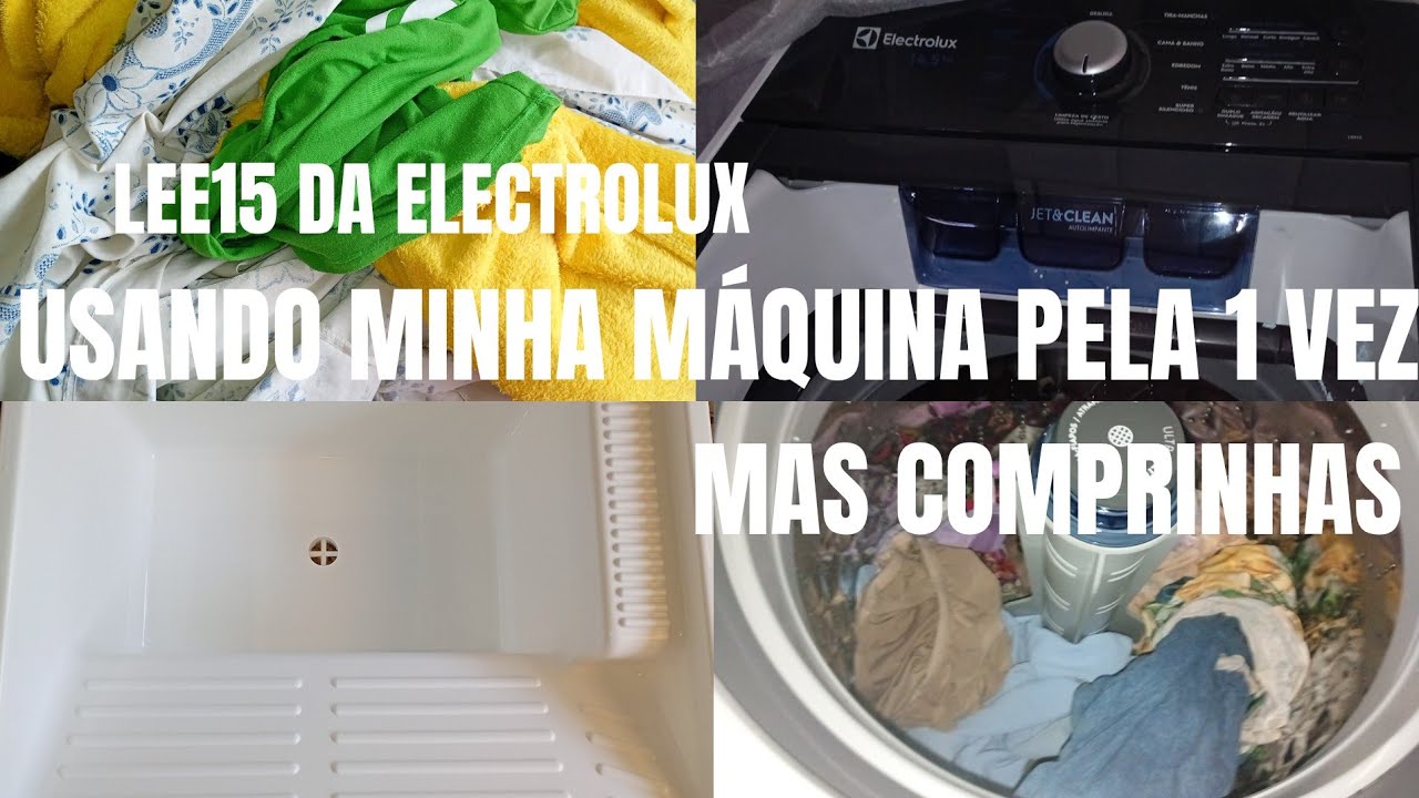 TESTANDO PELA 1 VEZ, MINHA MÁQUINA DE LAVAR ELECTROLUX LEE15.