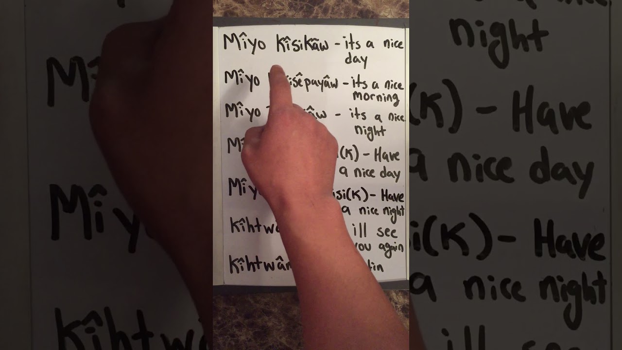 Cree phrases lesson (nêhiyawêwin)
