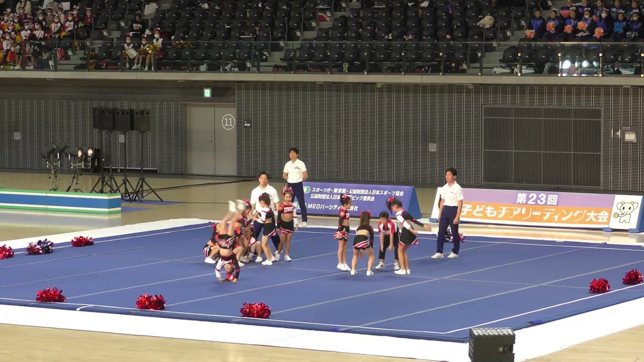 2026子どもチアリーディング大会　世田谷キッズチアリーディングクラブCOWBOYS　Jr.Varsity　Redチーム
