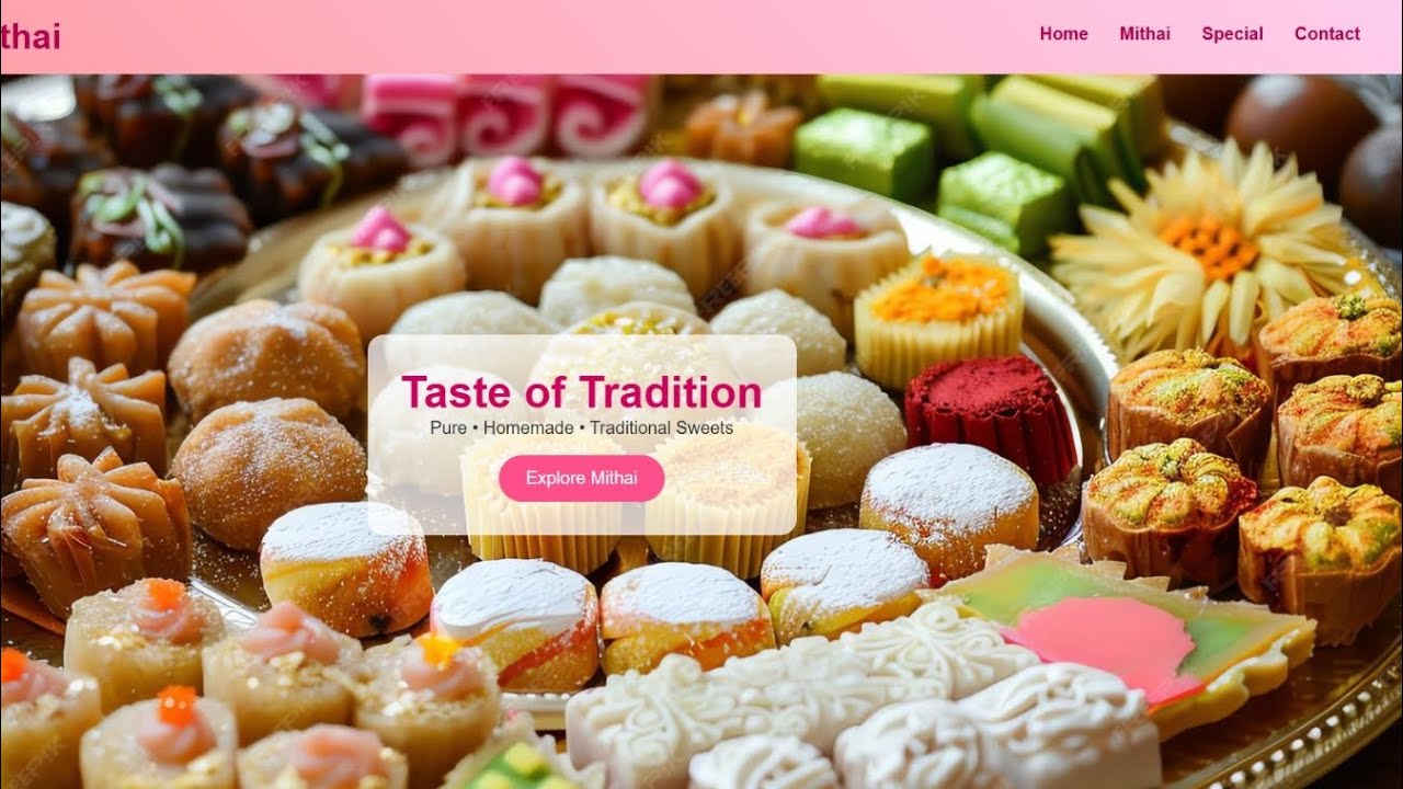 🔥Sweet Mithai Website 🍬 | Beginner Friendly Web Project#SweetMithaiWebsite #WebDevelopmentProject 😋🤤
