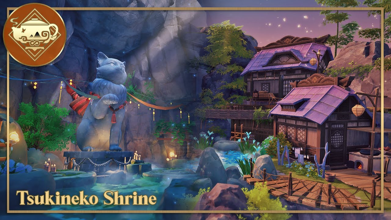 🌙🐈Tsukineko Shrine | Serenitea Pot | Genshin Impact | 原神