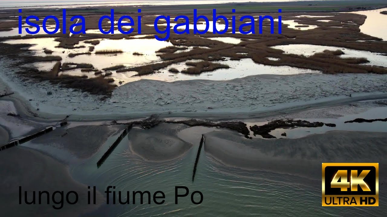 Isola dei Gabbiani (lungo il fiume Po) la foce