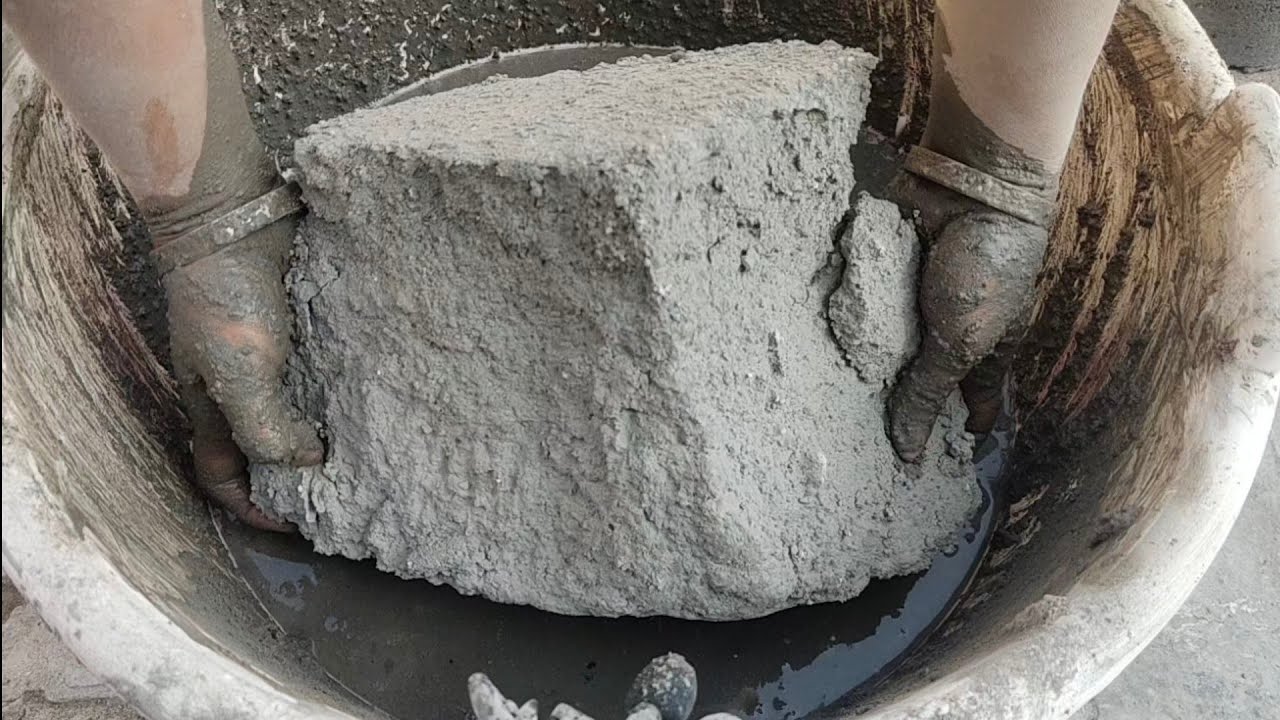 Asmr - Pure cement huge dusty chunks crumbling in lots of water 💦 satisfying asmr video@As_Asmr