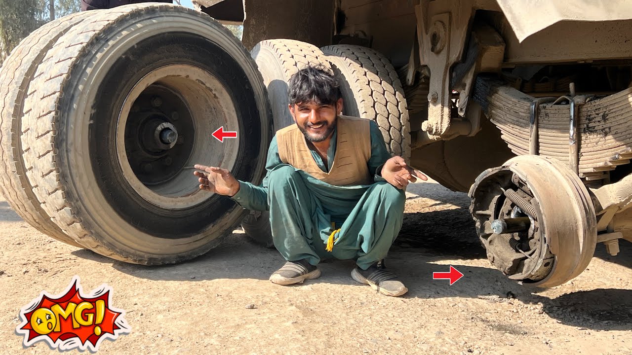 🚛 Old Loaded Truck Axle & Wheel Drum Broke — Temporary Repair & 400 KM Drive Challenge! 💪