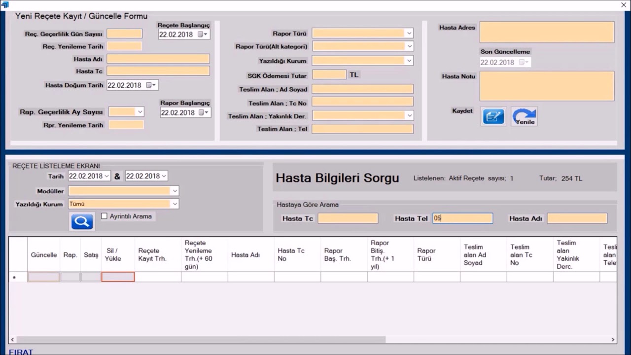 4) RTakip -&nbsp; M&Uuml;ŞTERİ KAYIT || MED-PRO MEDİKAL PROGRAMI || RE&Ccedil;ETE TAKİP MOD&Uuml;L&Uuml;