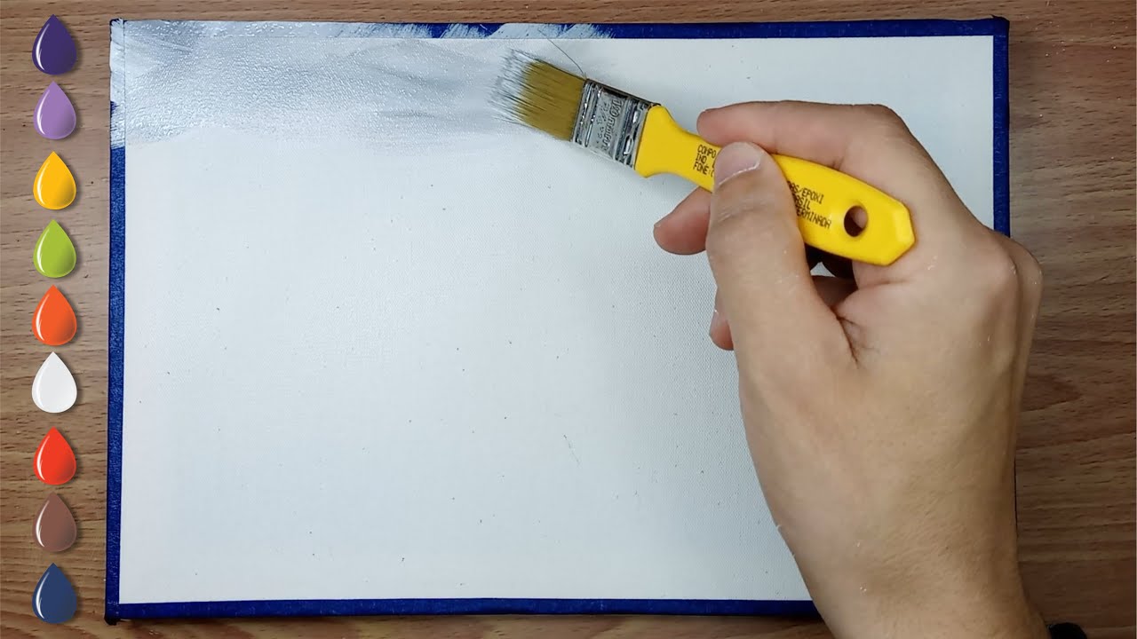Suddenly, Rain / Acrylic Painting For Beginners