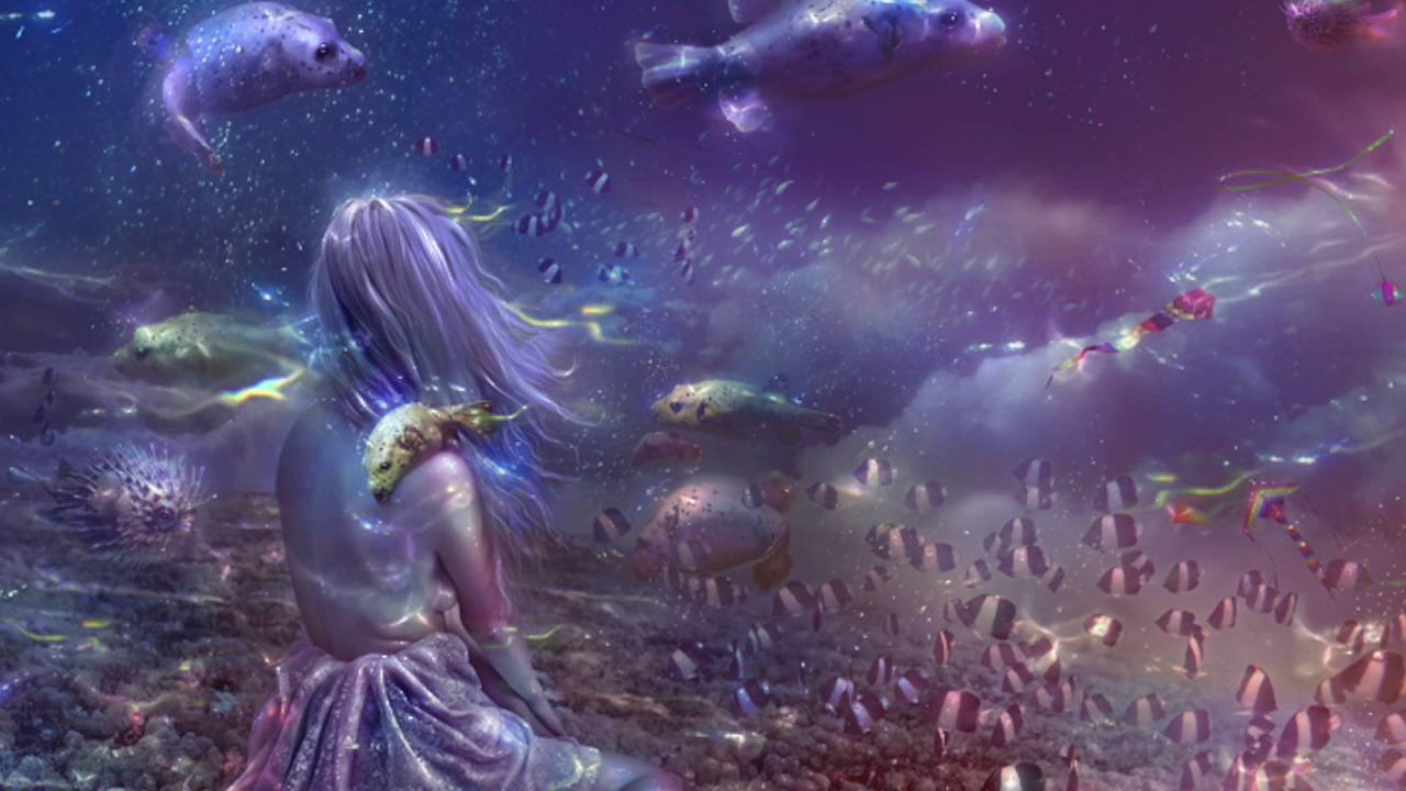 *~Moonlight Sirens~* ASMR whispers, layered humming, music, water