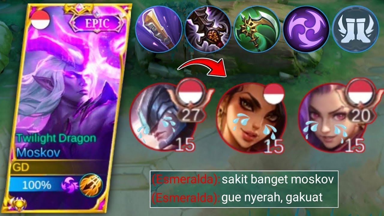 BUILD MOSKOV KHUSUS MUSUH TEBAL!! TOP GLOBAL MOSKOV GAMEPLAY | - Mobile Legends