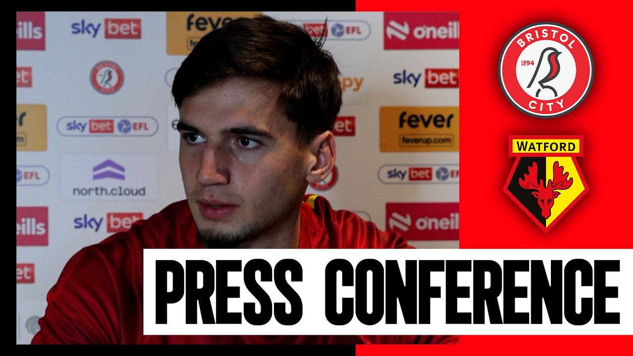 Noah Eile press conference | Bristol City vs Watford
