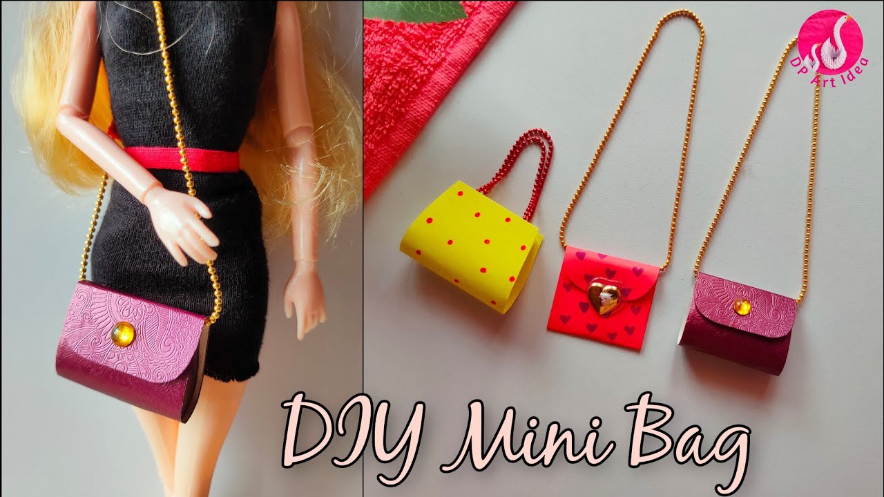 3 Amazing Barbie Doll Bag || Mini Bag || DIY Miniature Purse ||