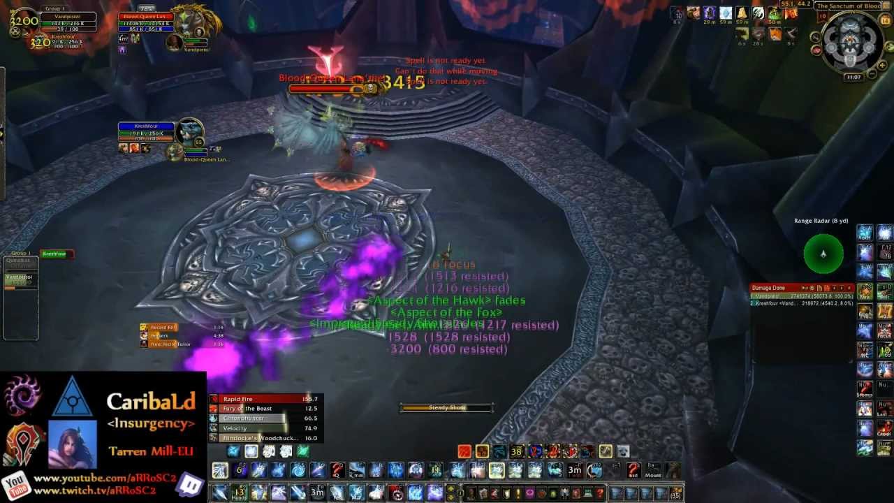 World first hunter solo: CaribaLd vs Blood-Queen Lana'thel
