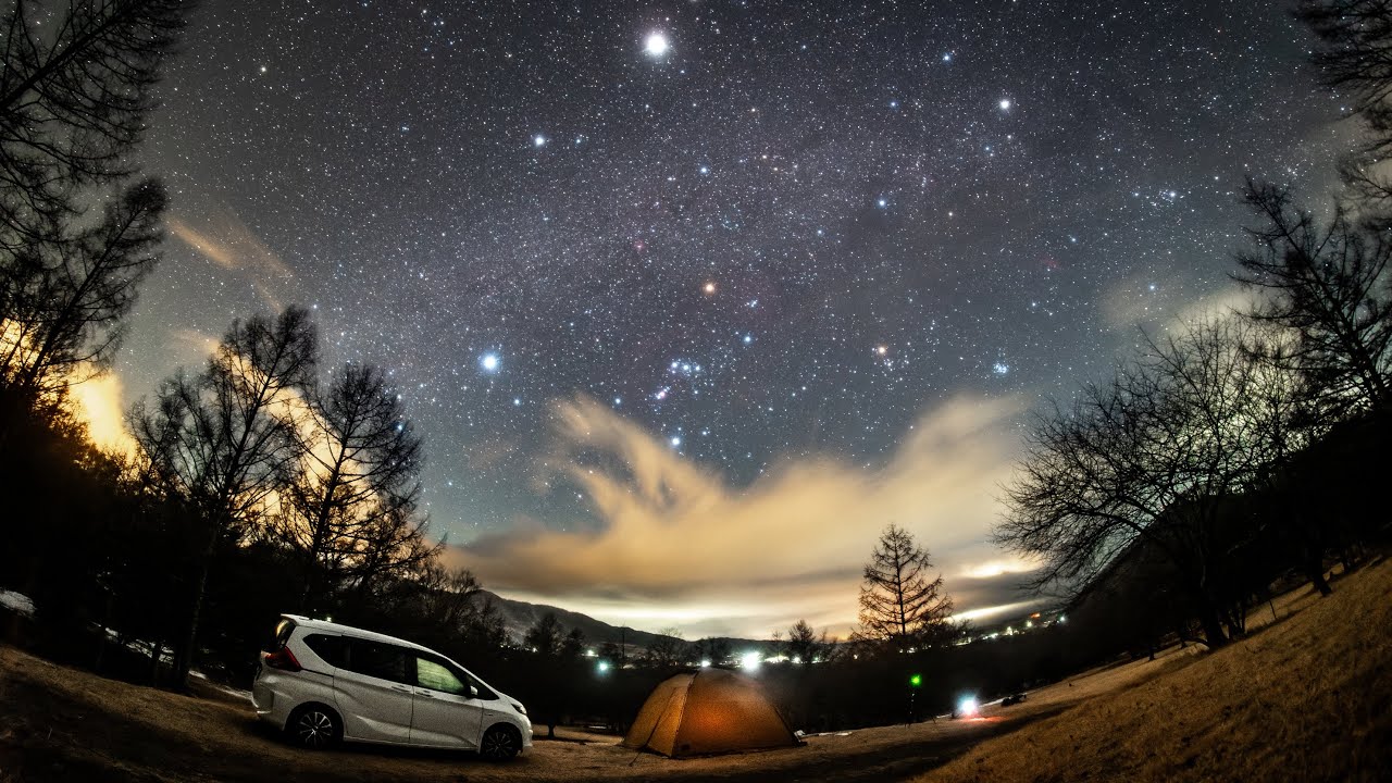 冬の八ヶ岳山麓 ～雲ときどき星空～ 五光牧場オートキャンプ場・開拓記念碑 2025年12月