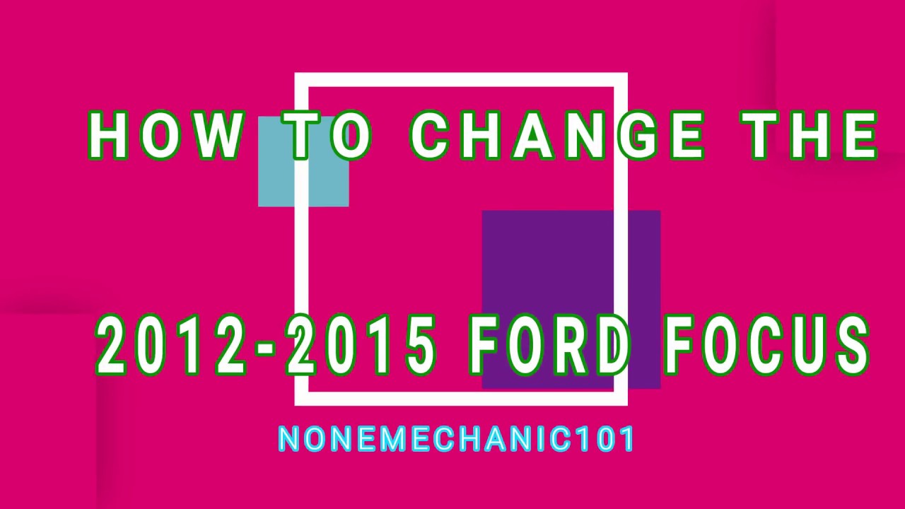 HOW TO CHANGE WIPER BLADES ON A 2012-2015 FORD FOCUS