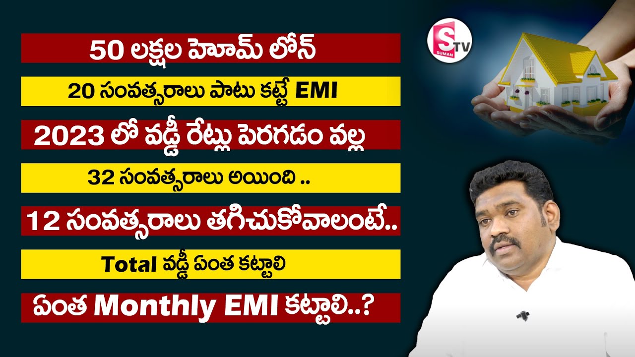 50 Lakh Home Loan for 20 Years 2023 | Home Loan EMI Calculator | Ram Prasad  | SumanTV