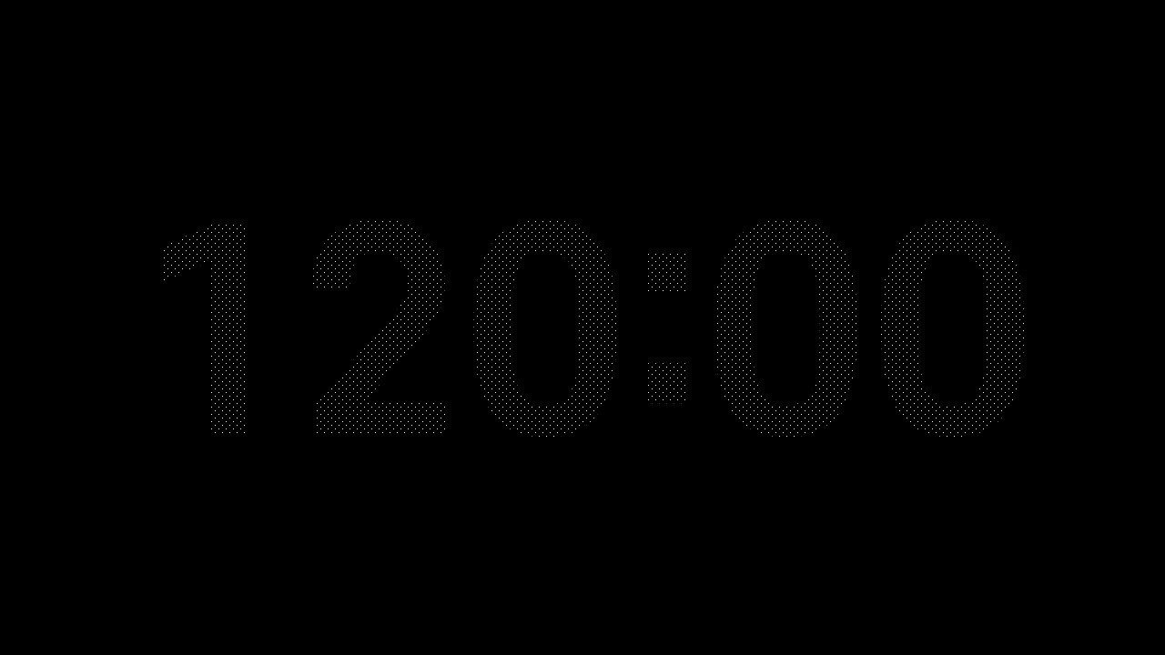 120 Minute Timer / 2 Hours - Dot pattern, 1080p HD