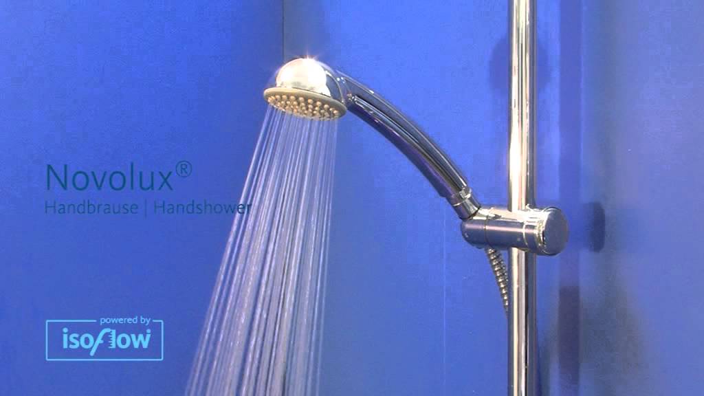 NovoLux water saving hand held shower head from Rodin