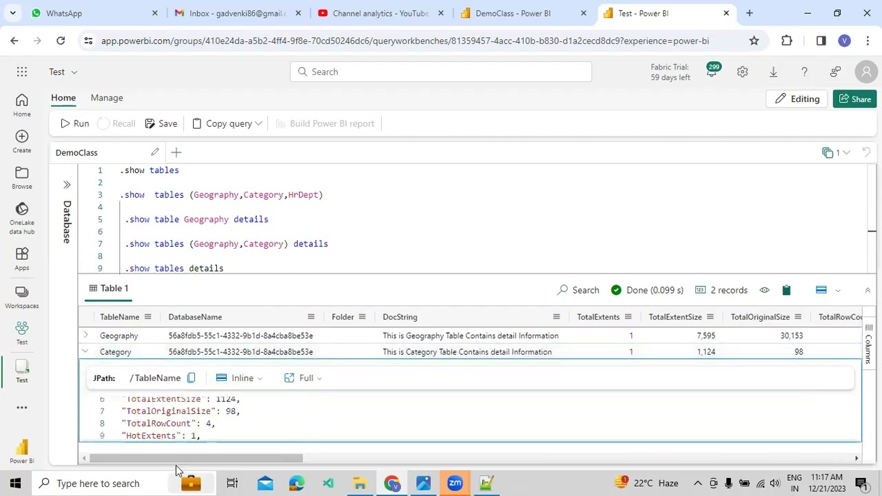 Understand about How to Use Show Tables command in KQL using Microsoft Fabric