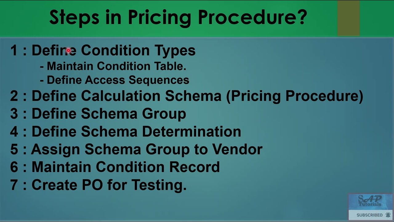 18) Pricing Procedure in SAP MM (S4 HANA / ECC). Complete configuration and Use. #sap #sapmm