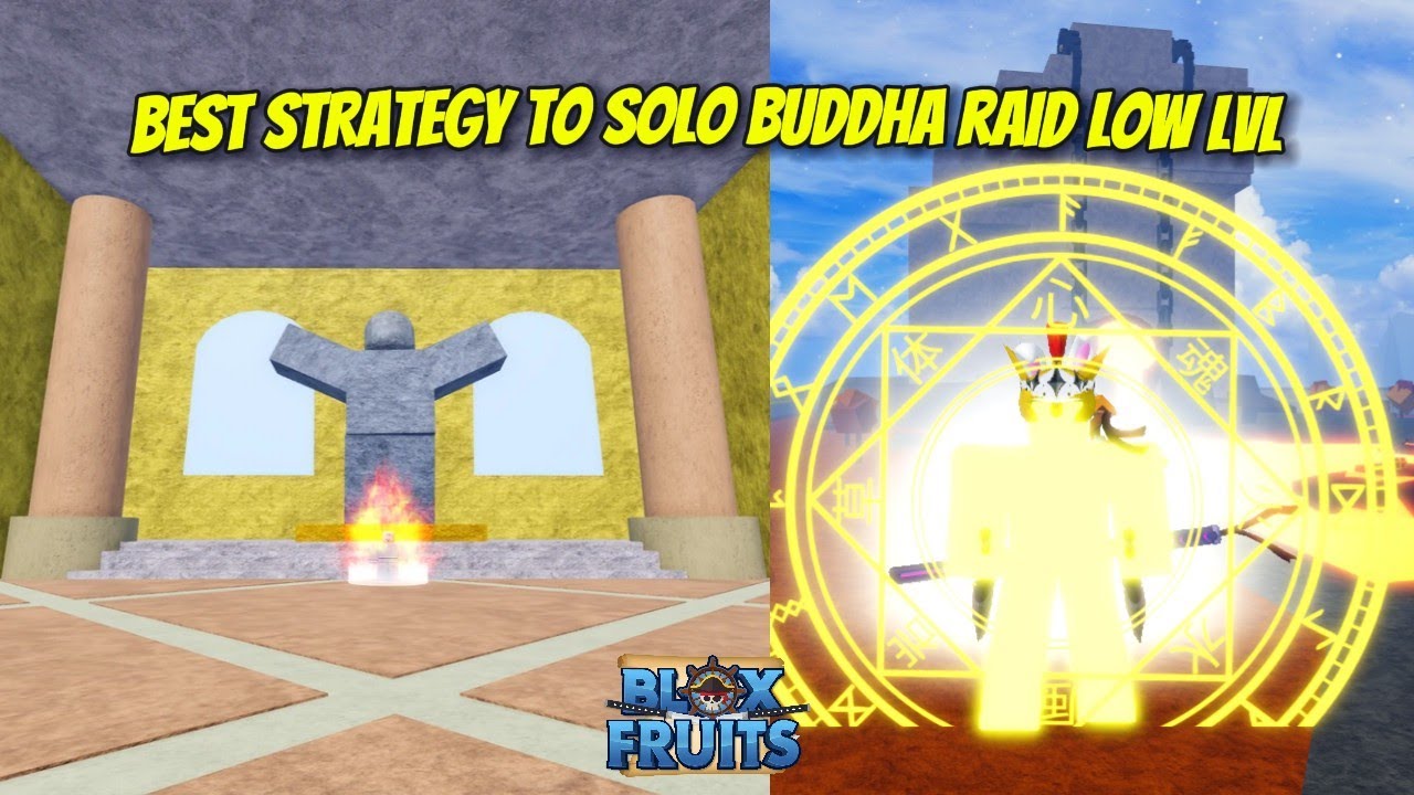 How to EASILY SOLO Buddha raid at LOW LEVEL (BEST STRATEGY) - Blox Fruits Tutorial