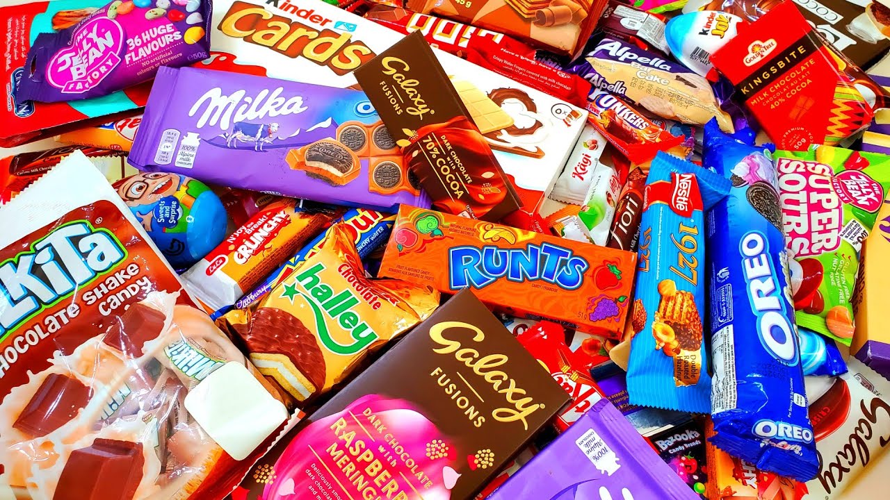 New Yummy Snack Opening with Candies Splash, New galaxy milka oreo Runts kinder
