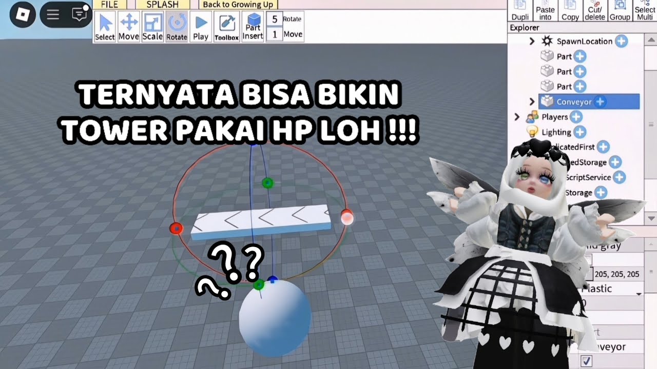 BIKIN TOWER PAKAI HP? Emang Bisa? ROBLOX - STUDIO LITE