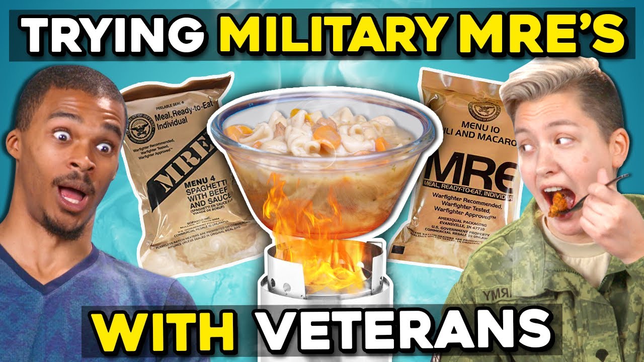 Military Members Eat Military Meals (MREs) With Civilians | People Vs. Food