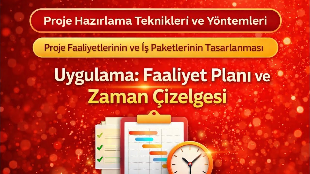 Proje Hazırlama Teknikleri | 6.4 Uygulama: Faaliyet Planı ve Zaman Çizelgesi