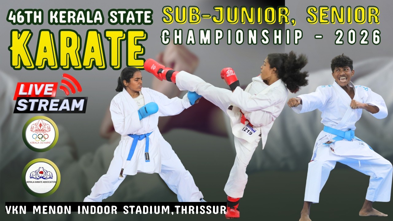 LIVE: 46th Kerala State KARATE championship | SUB-JUNIOR, SENIOR | DAY 1 | Thrissur | 2026 Feb 15&16
