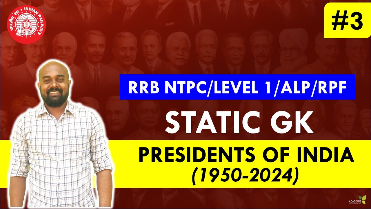 RAILWAY EXAMS - STUDY PLAN - Revision Class - PRESIDENTS OF INDIA (1950-2024)