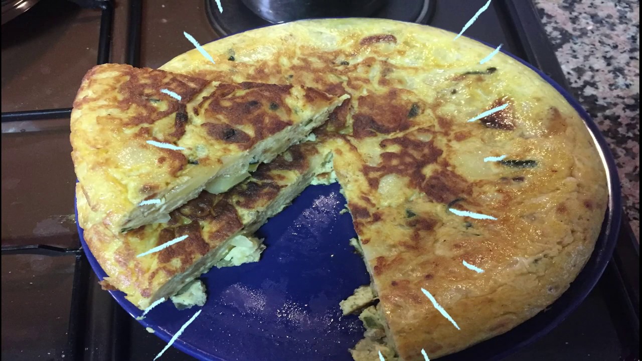 Tortilla Patata Calabacin Y Cebolla.
