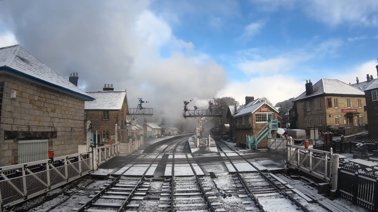 Brake Van Ride to Goathland in the snow behind LNER P3 No. 2392 on the North Yorkshire Moors Railway