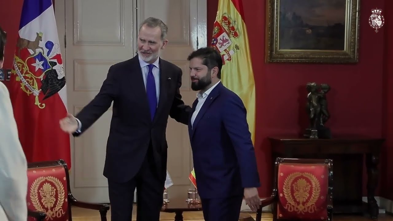 Encuentro de Su Majestad el Rey con Gabriel Boric, Presidente de la República de Chile