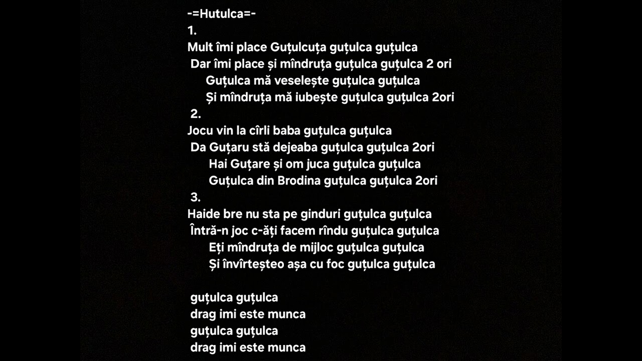 Hutulca - Negativ + Cuvinte karaoke