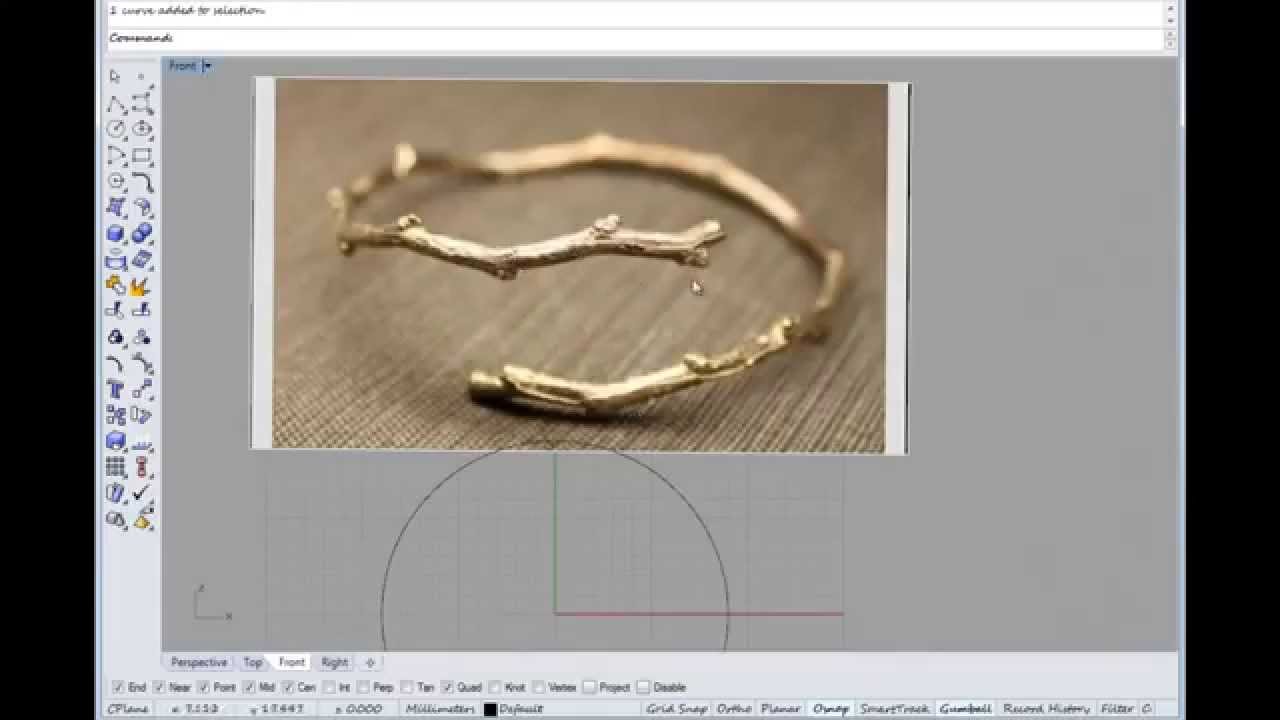 Basic Rhino tutorial on making an organic branch ring with Rhino Cad and Sculptris